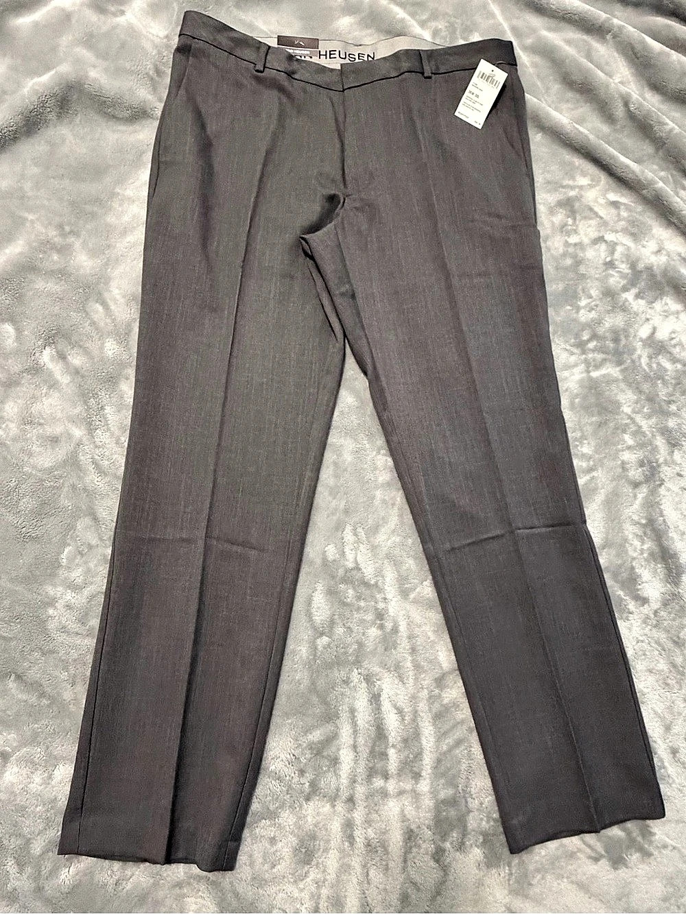 Van Heusen Flex Slim Fit Flat Front Dress Pants Gray Waist 36x30
